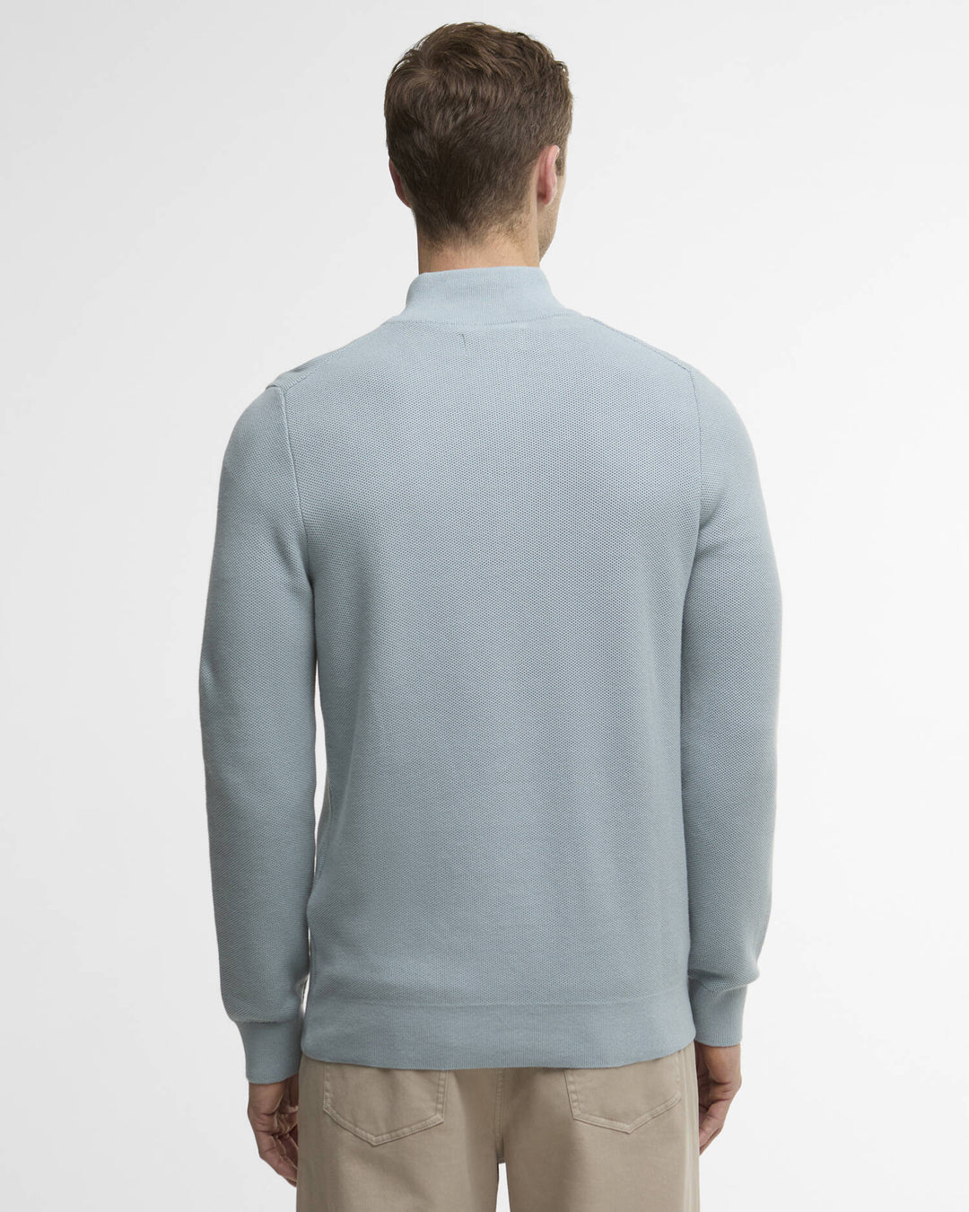 BARBOUR ESS HONEYCOMB 1/2 ZIP SWEAT - SLATE