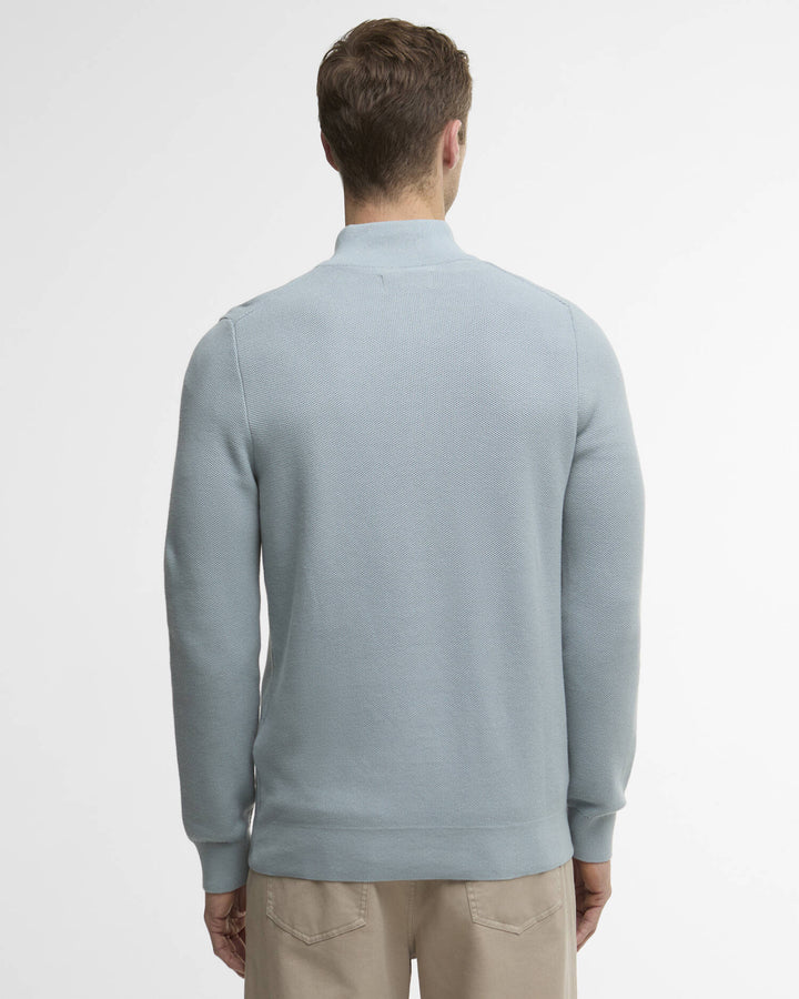 BARBOUR ESS HONEYCOMB 1/2 ZIP SWEAT - SLATE