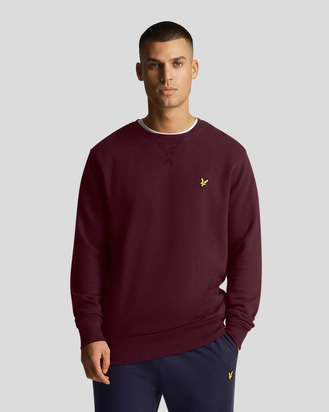 LYLE & SCOTT CREW NECK SWEAT - BURGUNDY