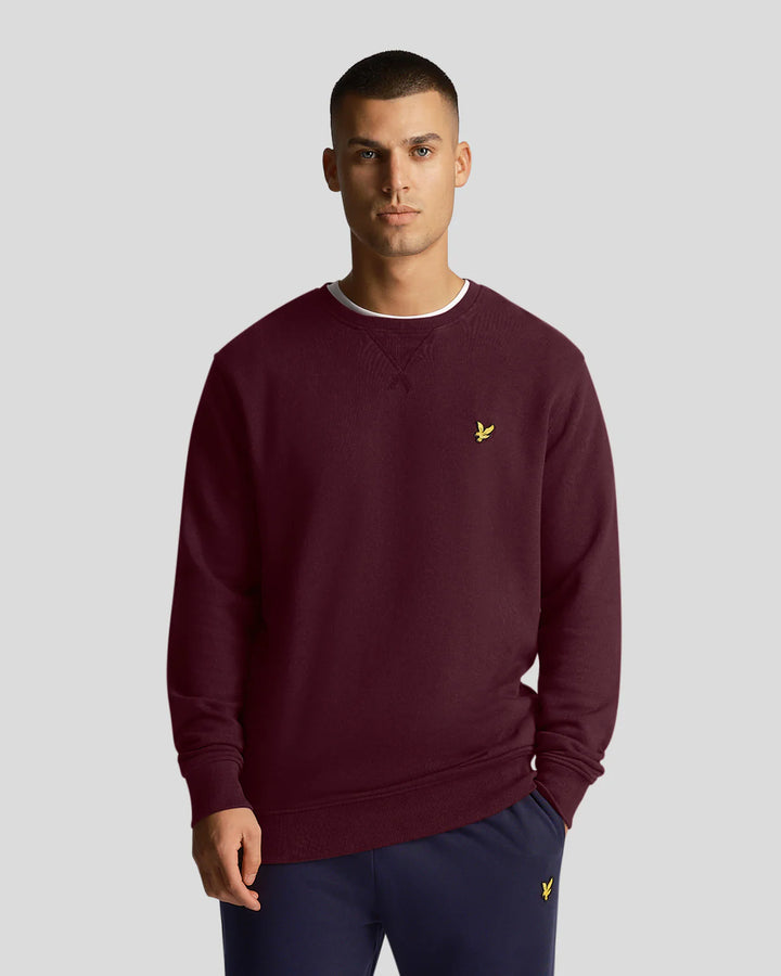 LYLE & SCOTT CREW NECK SWEAT - BURGUNDY