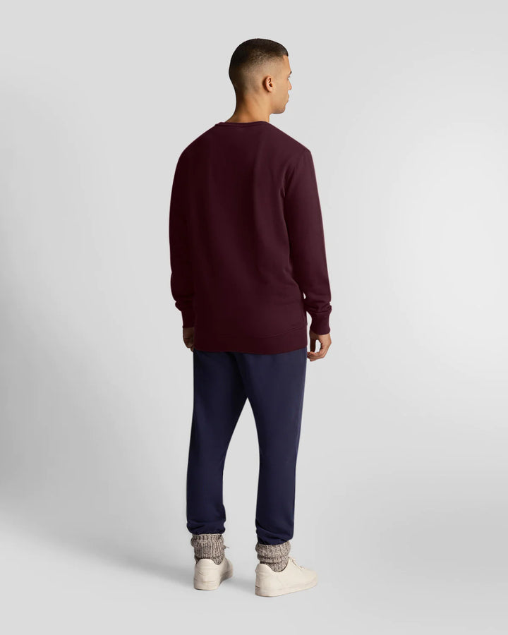 LYLE & SCOTT CREW NECK SWEAT - BURGUNDY