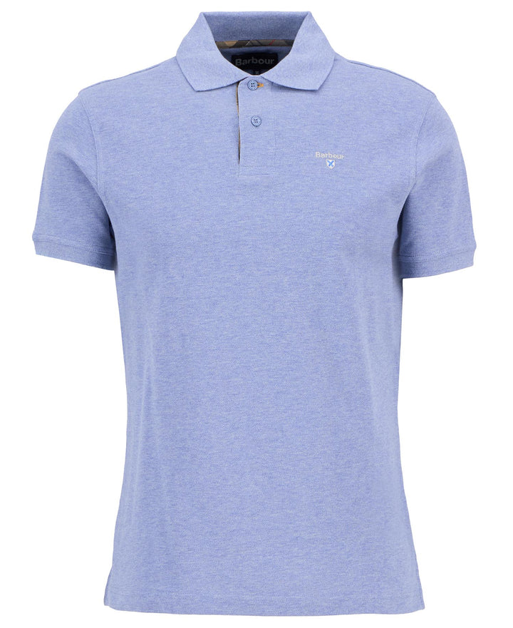 BARBOUR TARTAN PIQUE POLO - SKY MARL