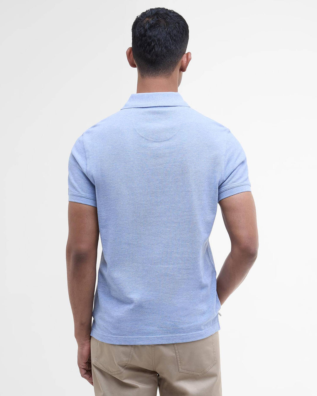 BARBOUR TARTAN PIQUE POLO - SKY MARL