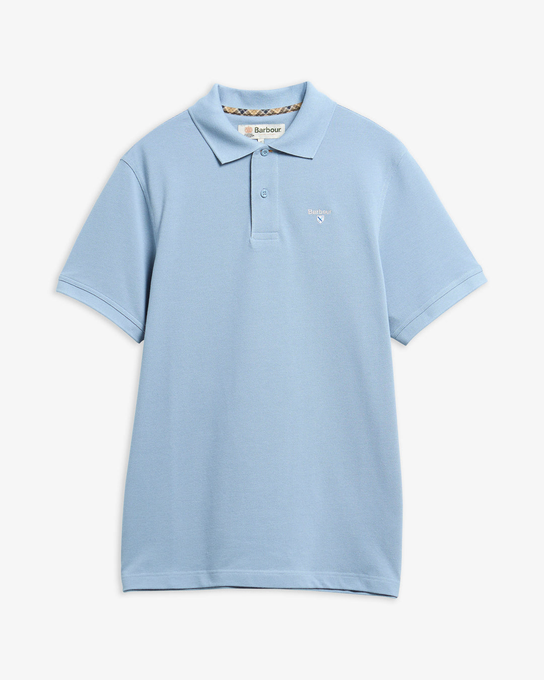 BARBOUR TARTAN PIQUE POLO - TARN BLUE
