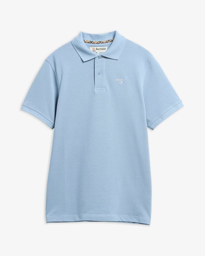 BARBOUR TARTAN PIQUE POLO - TARN BLUE