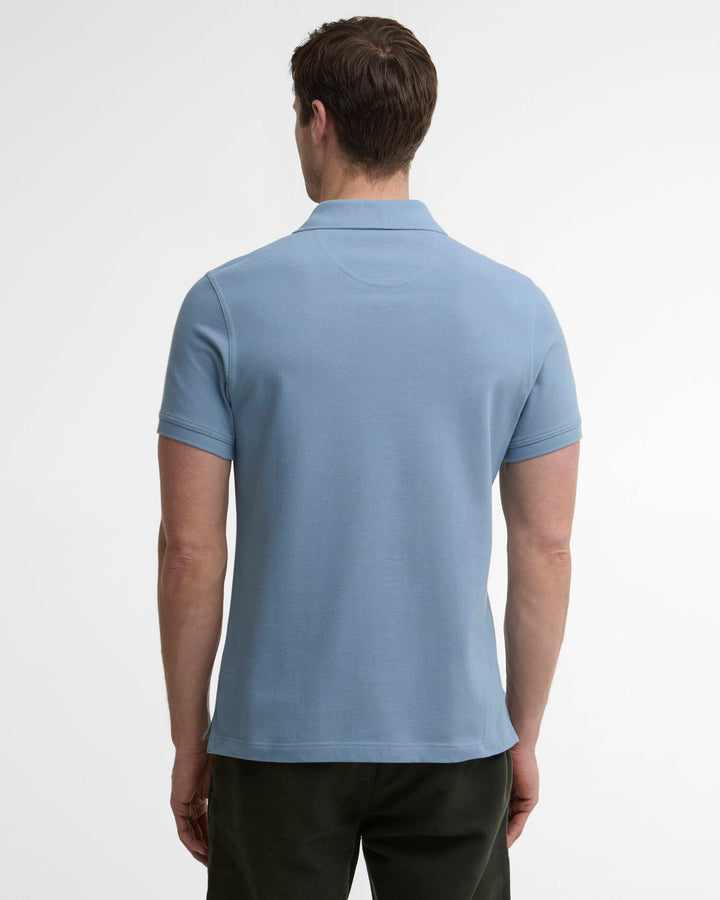 BARBOUR TARTAN PIQUE POLO - TARN BLUE