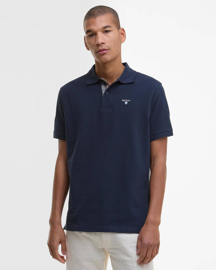 BARBOUR TARTAN PIQUE POLO - NEW NAVY