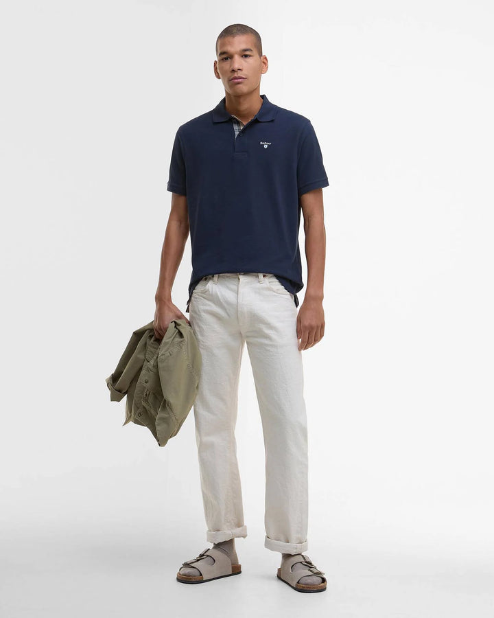 BARBOUR TARTAN PIQUE POLO - NEW NAVY