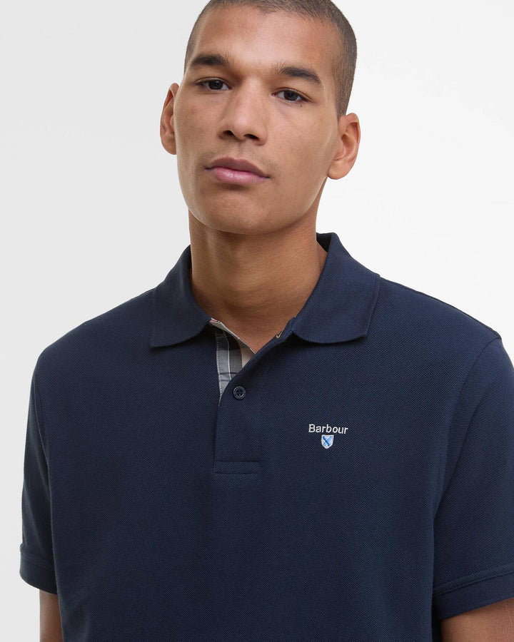 BARBOUR TARTAN PIQUE POLO - NEW NAVY
