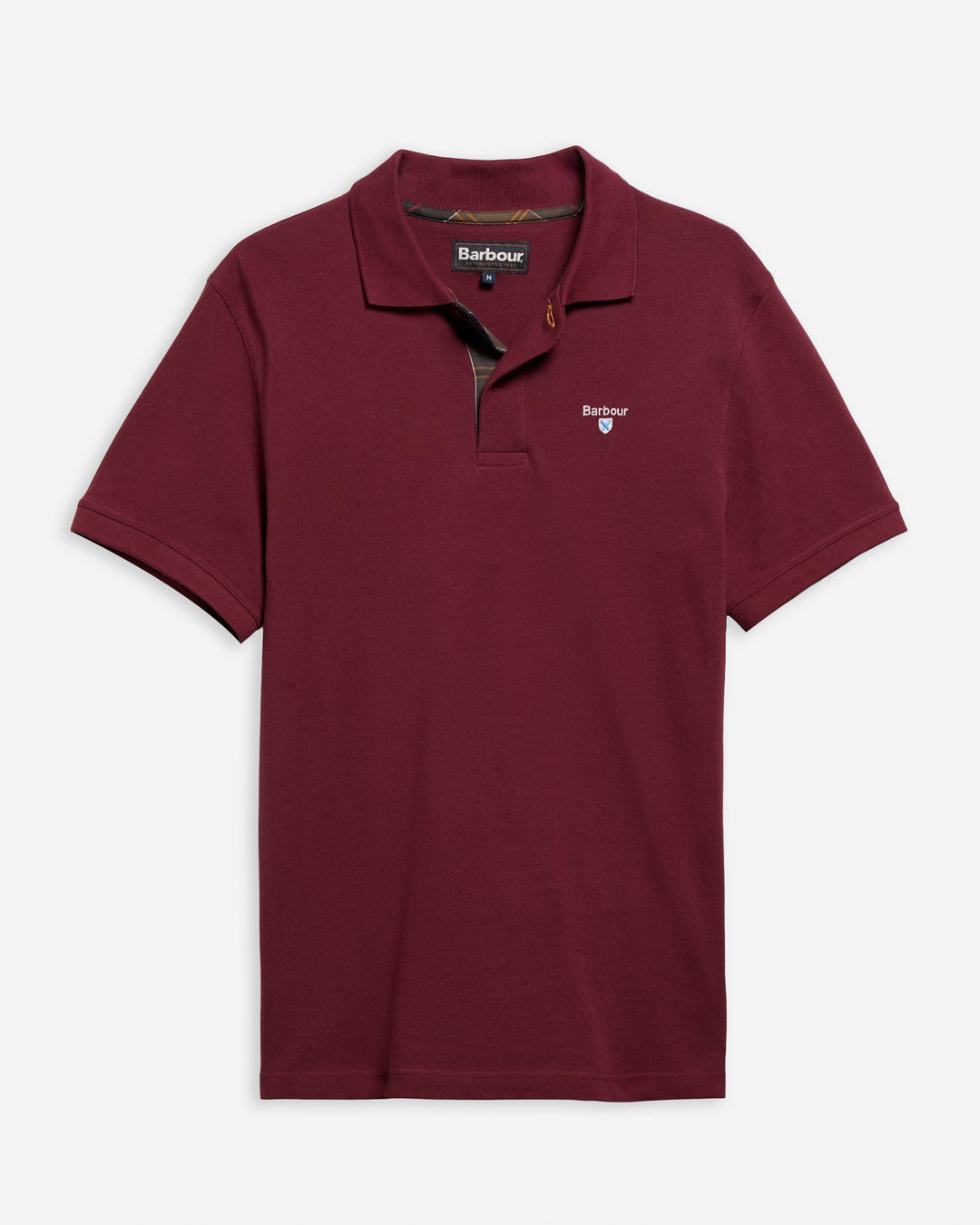 BARBOUR TARTAN PIQUE POLO - RUBY
