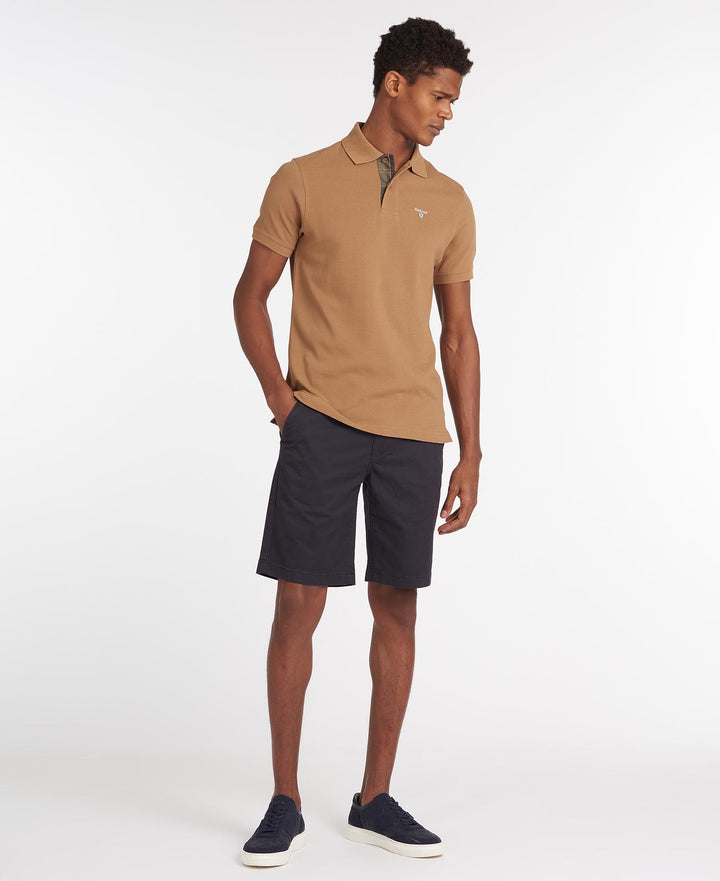 BARBOUR TARTAN PIQUE POLO - SANDSTONE