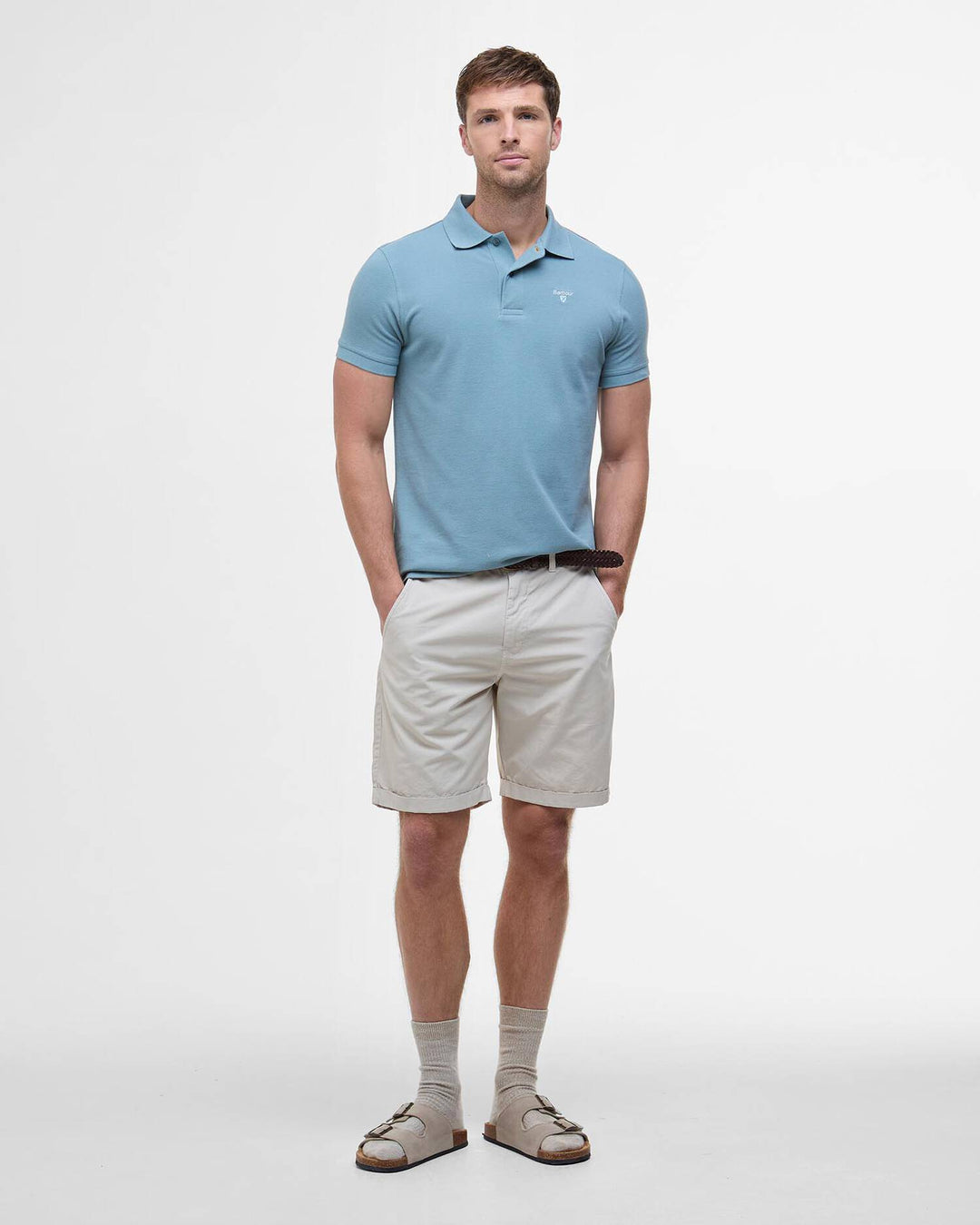 BARBOUR SPORTS TAILORED POLO - LEAD
