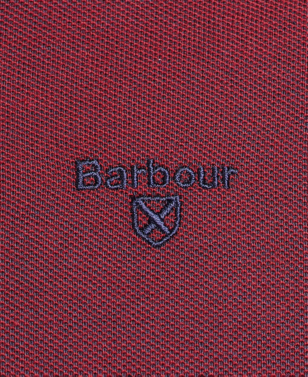 BARBOUR SPORTS POLO MIX - DARK RED
