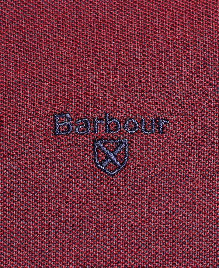 BARBOUR SPORTS POLO MIX - DARK RED