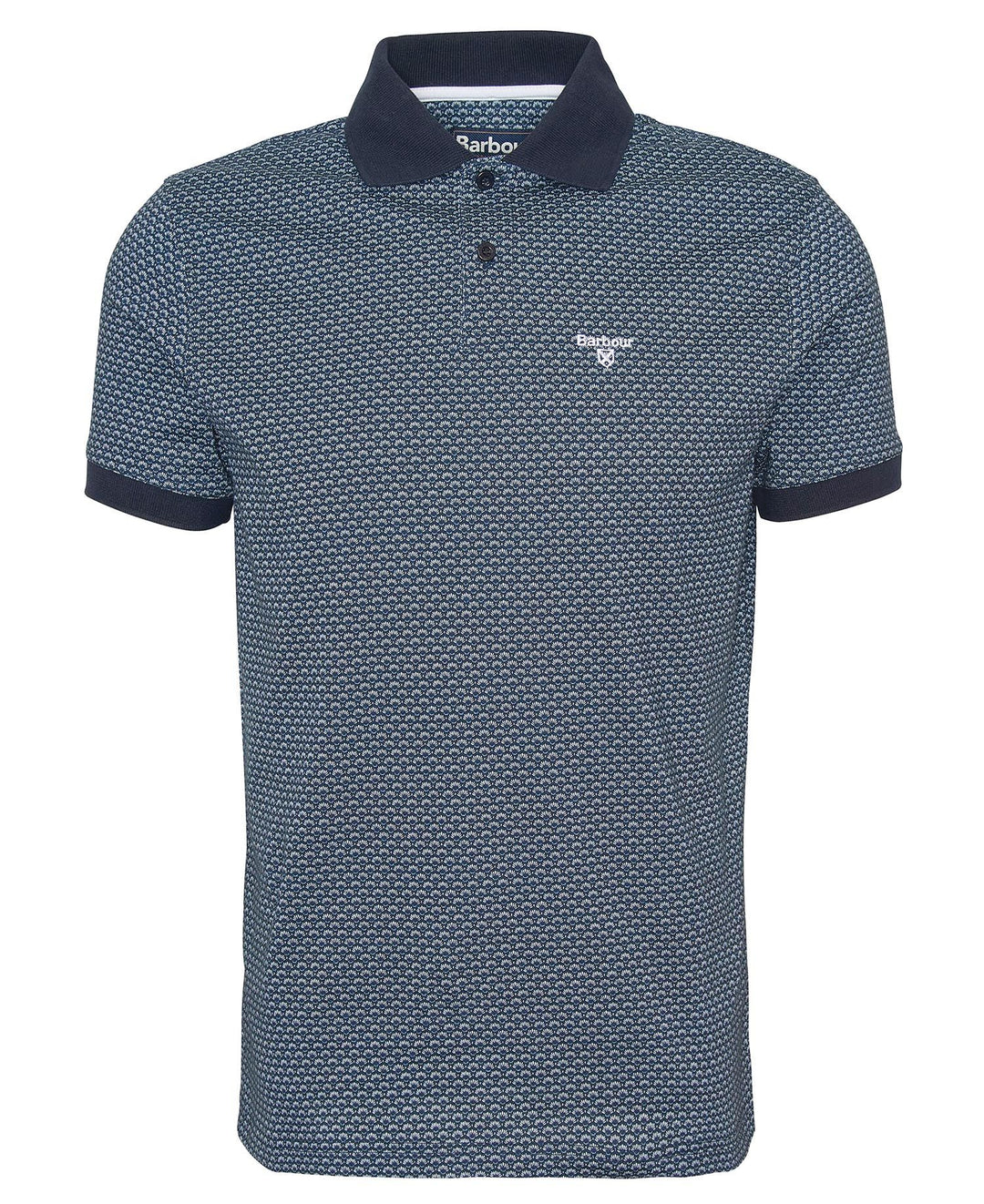 BARBOUR SHELL PRINTED POLO - NAVY