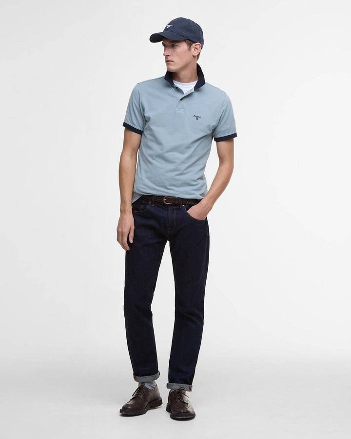 BARBOUR LYNMOUTH TIPPED POLO - LEAD
