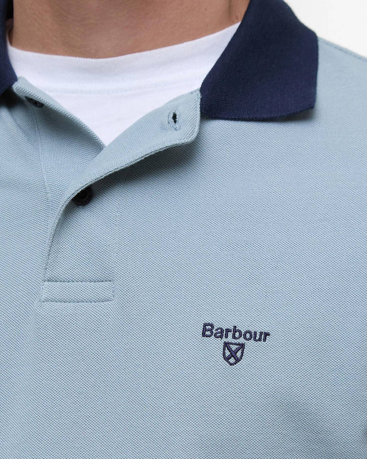 BARBOUR LYNMOUTH TIPPED POLO - LEAD