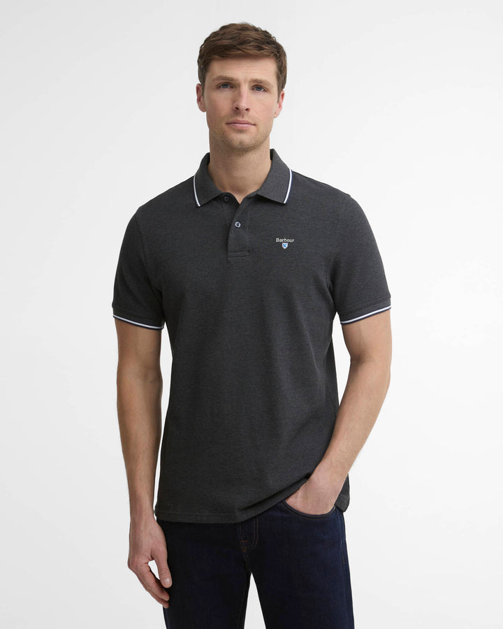 BARBOUR FIELDING TAILORED POLO - CHARCOAL