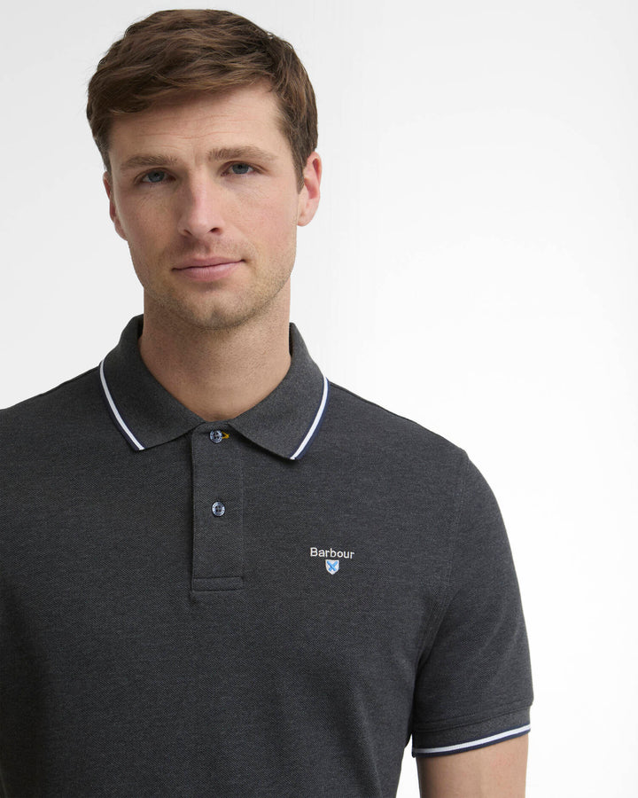 BARBOUR FIELDING TAILORED POLO - CHARCOAL