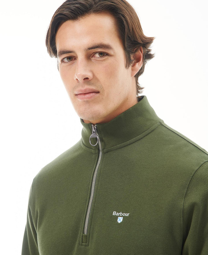 BARBOUR ROTHLEY HALF ZIP - OLIVE