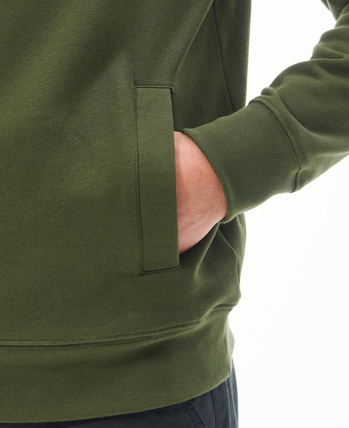 BARBOUR ROTHLEY HALF ZIP - OLIVE