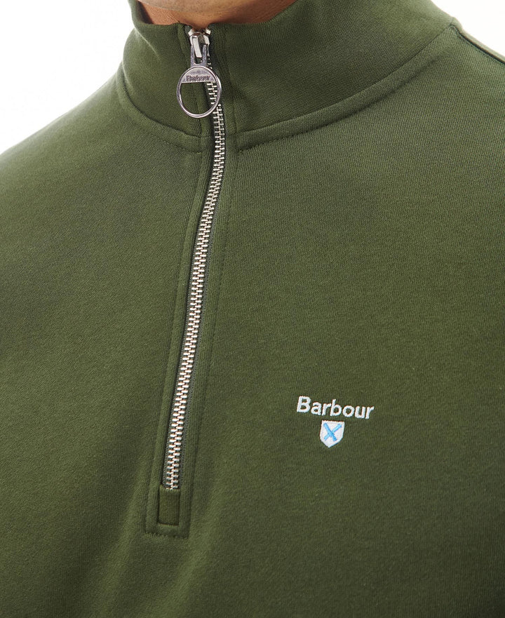 BARBOUR ROTHLEY HALF ZIP - OLIVE
