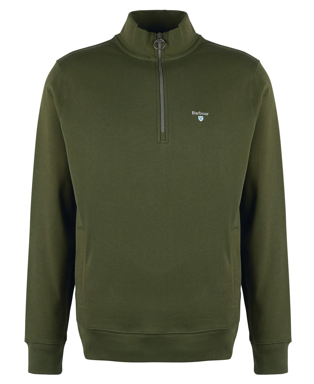 BARBOUR ROTHLEY HALF ZIP - OLIVE