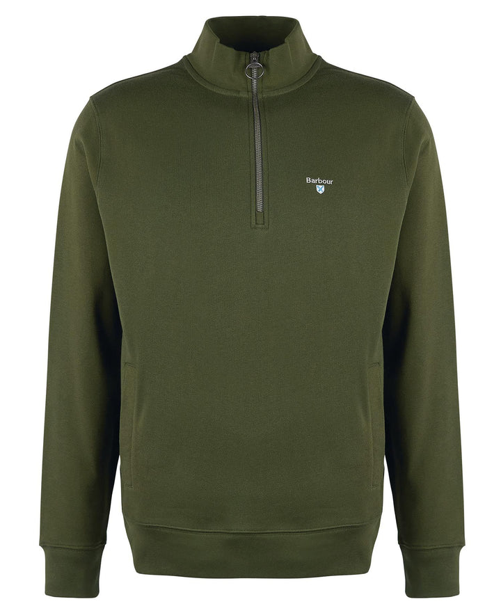 BARBOUR ROTHLEY HALF ZIP - OLIVE