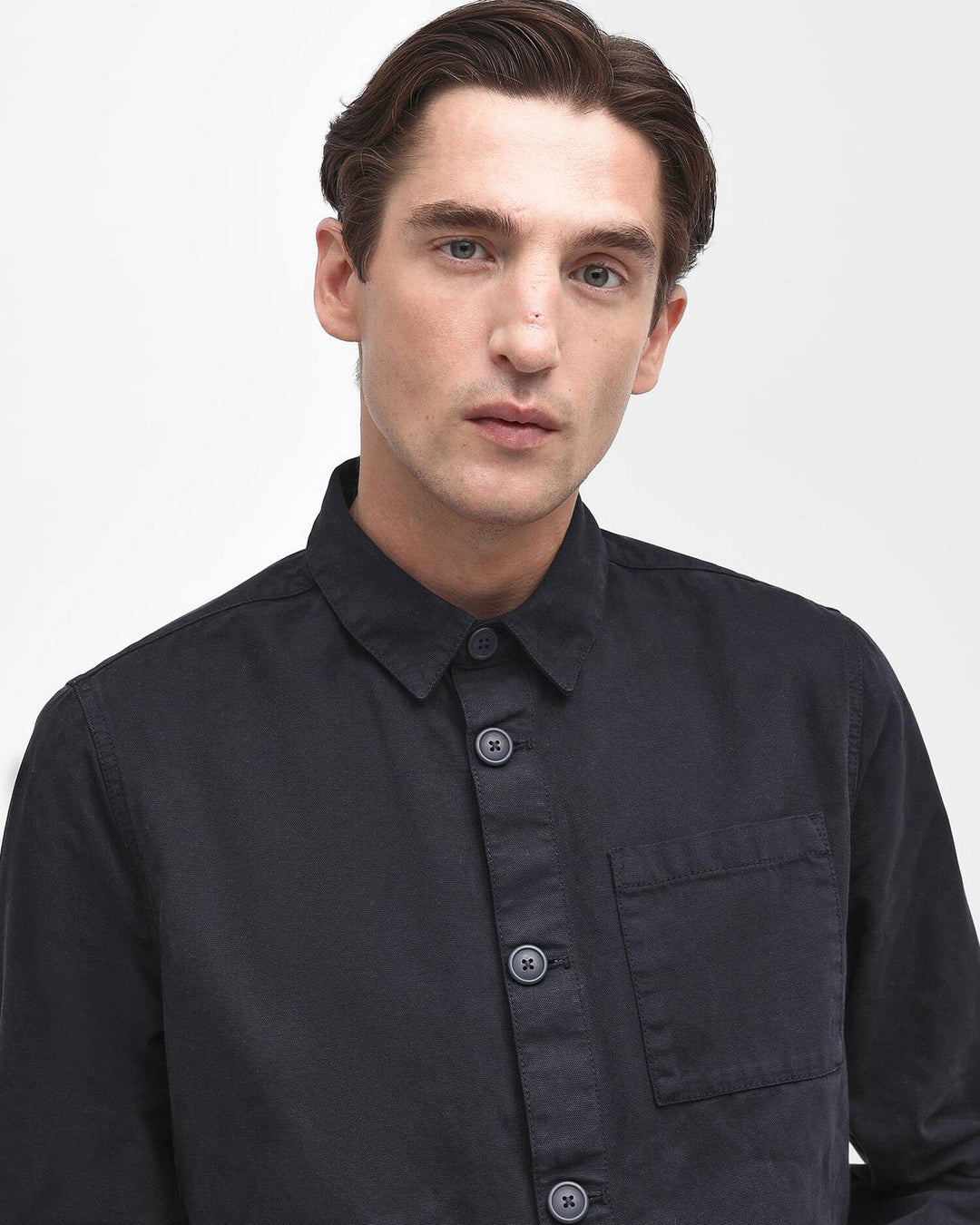 BARBOUR REGULAR WASHED OVERSHIRT - NAVY