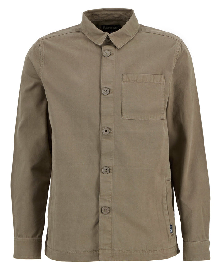 BARBOUR REGULAR WASHED OVERSHIRT - OLIVE