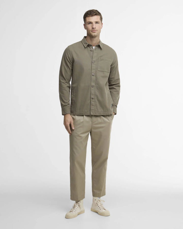 BARBOUR REGULAR WASHED OVERSHIRT - OLIVE