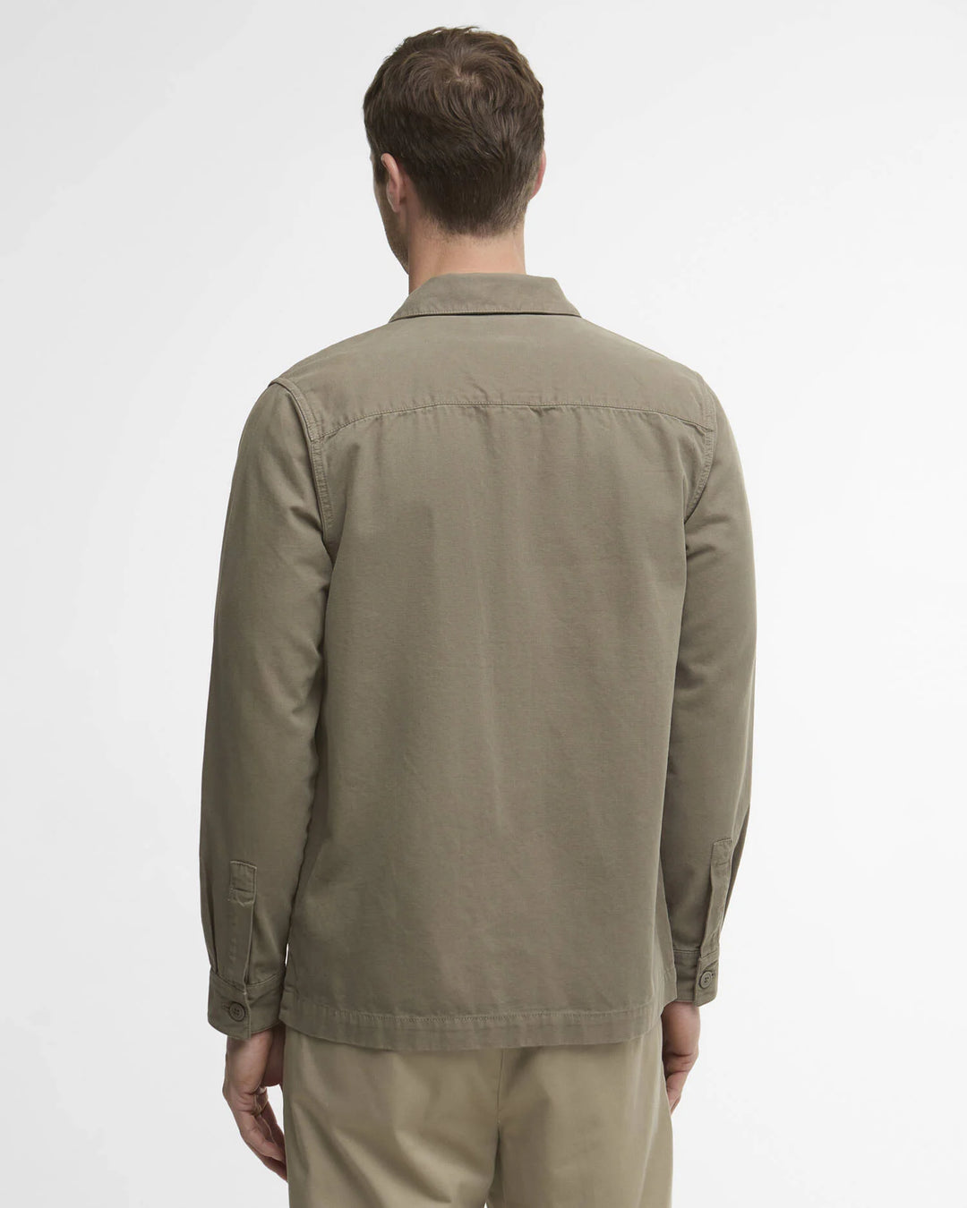 BARBOUR REGULAR WASHED OVERSHIRT - OLIVE