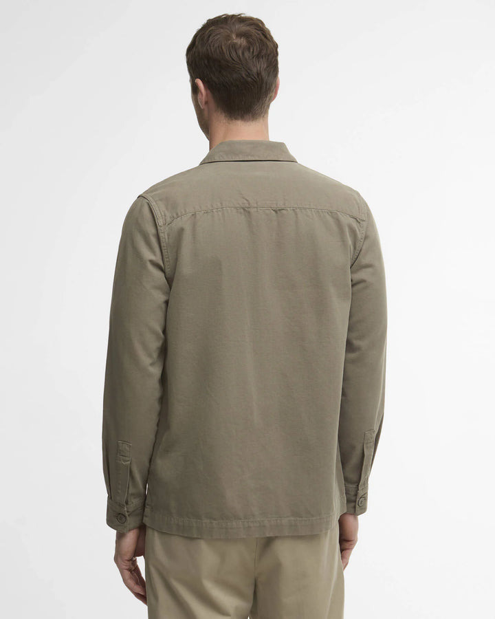 BARBOUR REGULAR WASHED OVERSHIRT - OLIVE
