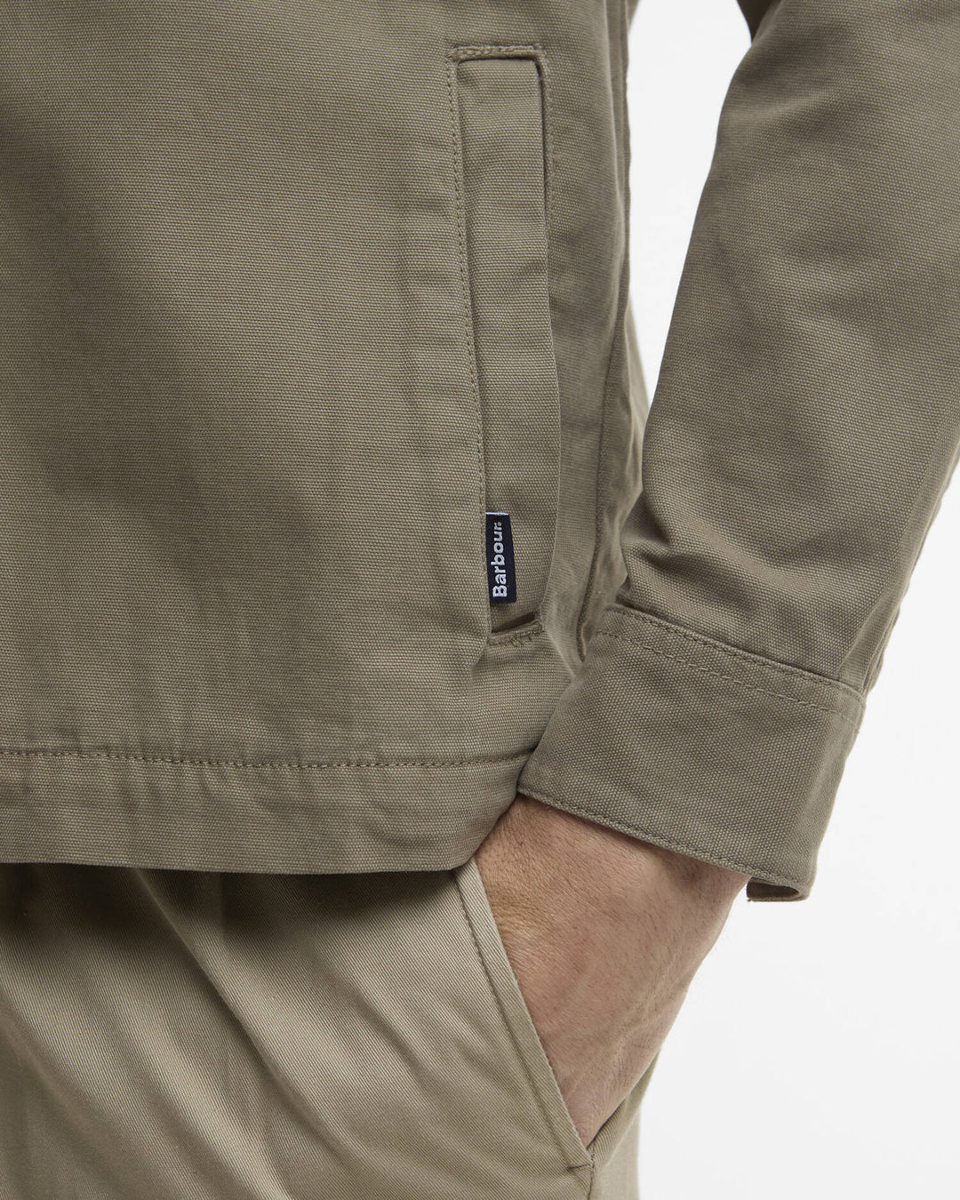 BARBOUR REGULAR WASHED OVERSHIRT - OLIVE