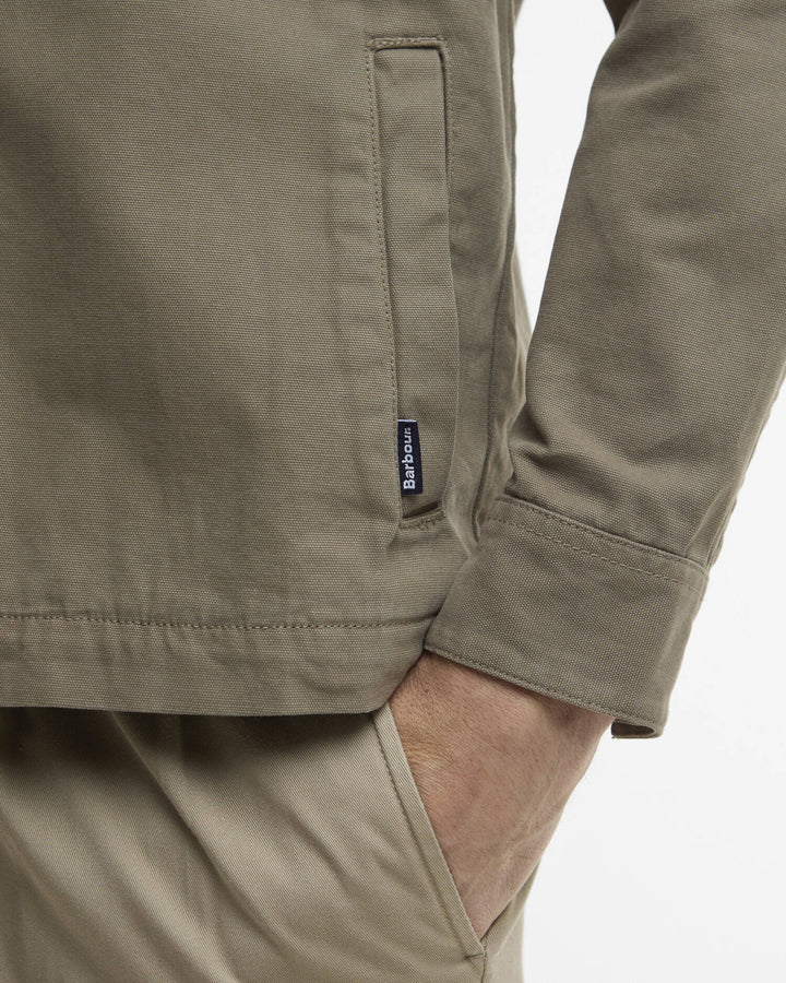 BARBOUR REGULAR WASHED OVERSHIRT - OLIVE