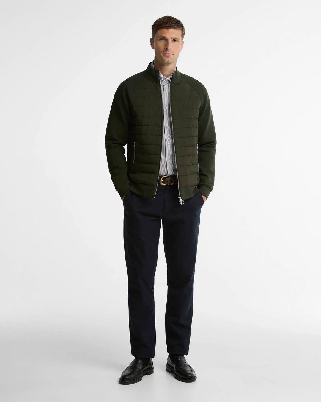 BARBOUR THORNTON QUILTED ZIP THRU - SAGE