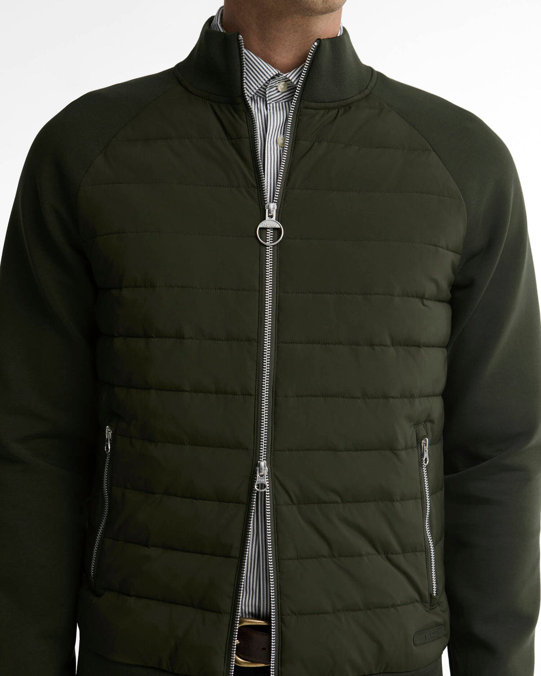 BARBOUR THORNTON QUILTED ZIP THRU - SAGE