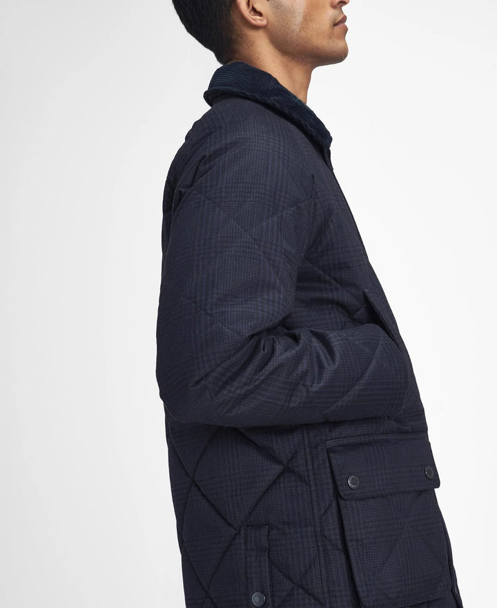 BARBOUR WINTER BEDALE QUILTED JACKET - NAVY