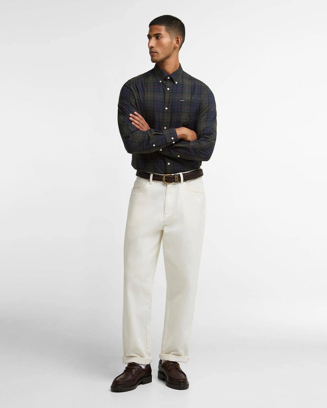 BARBOUR WETHERAM TAILORED SHIRT - SHADOW
