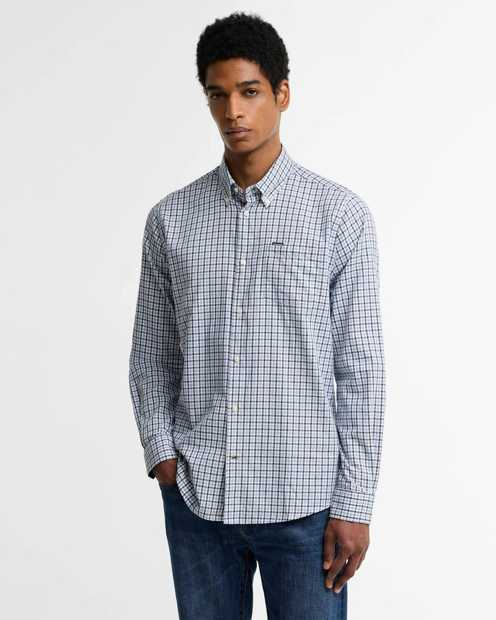 BARBOUR PADSHAW TAILORED GINGHAM - BLUE