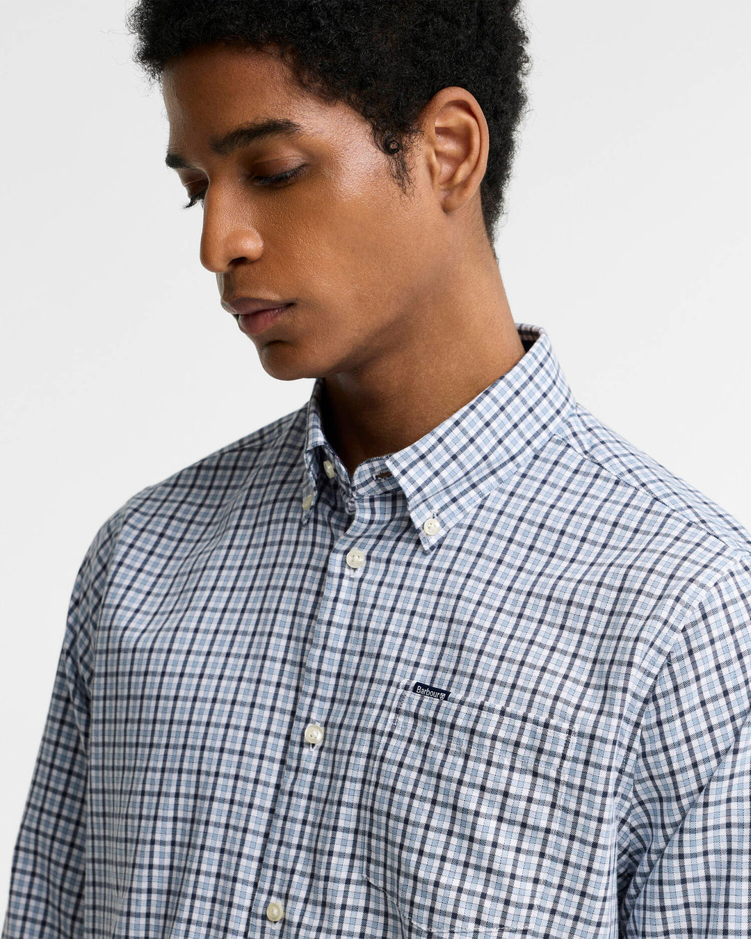 BARBOUR PADSHAW TAILORED GINGHAM - BLUE