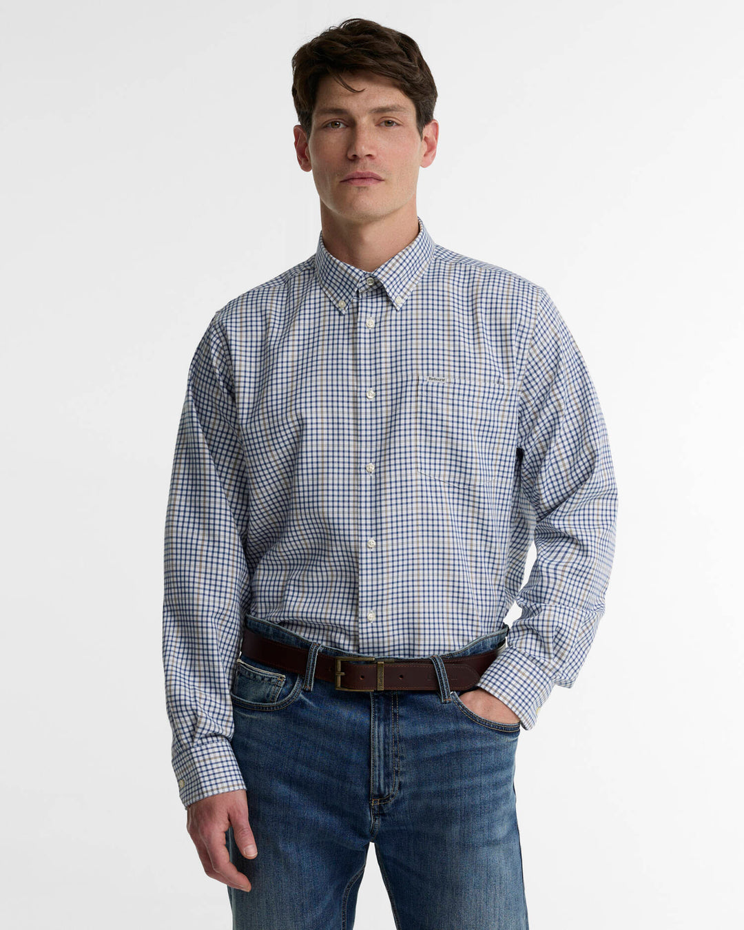 BARBOUR HENDERSON WEAVE SHIRT - DEEP BLUE
