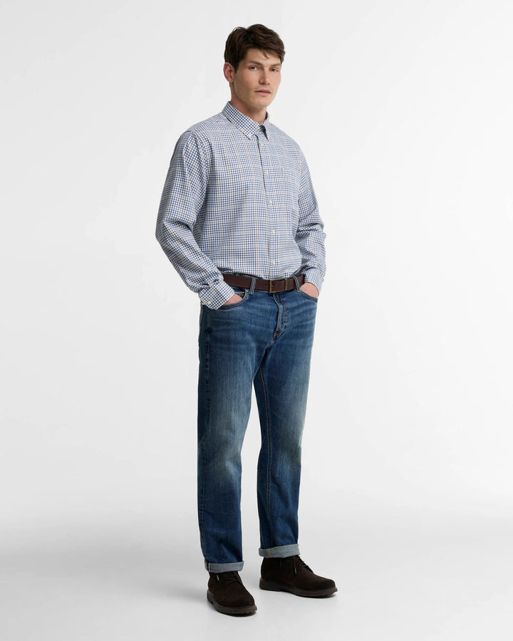 BARBOUR HENDERSON WEAVE SHIRT - DEEP BLUE