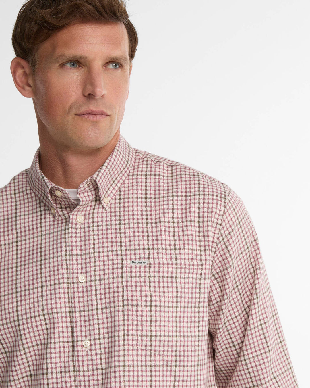 BARBOUR HENDERSON WEAVE SHIRT - MAUVE