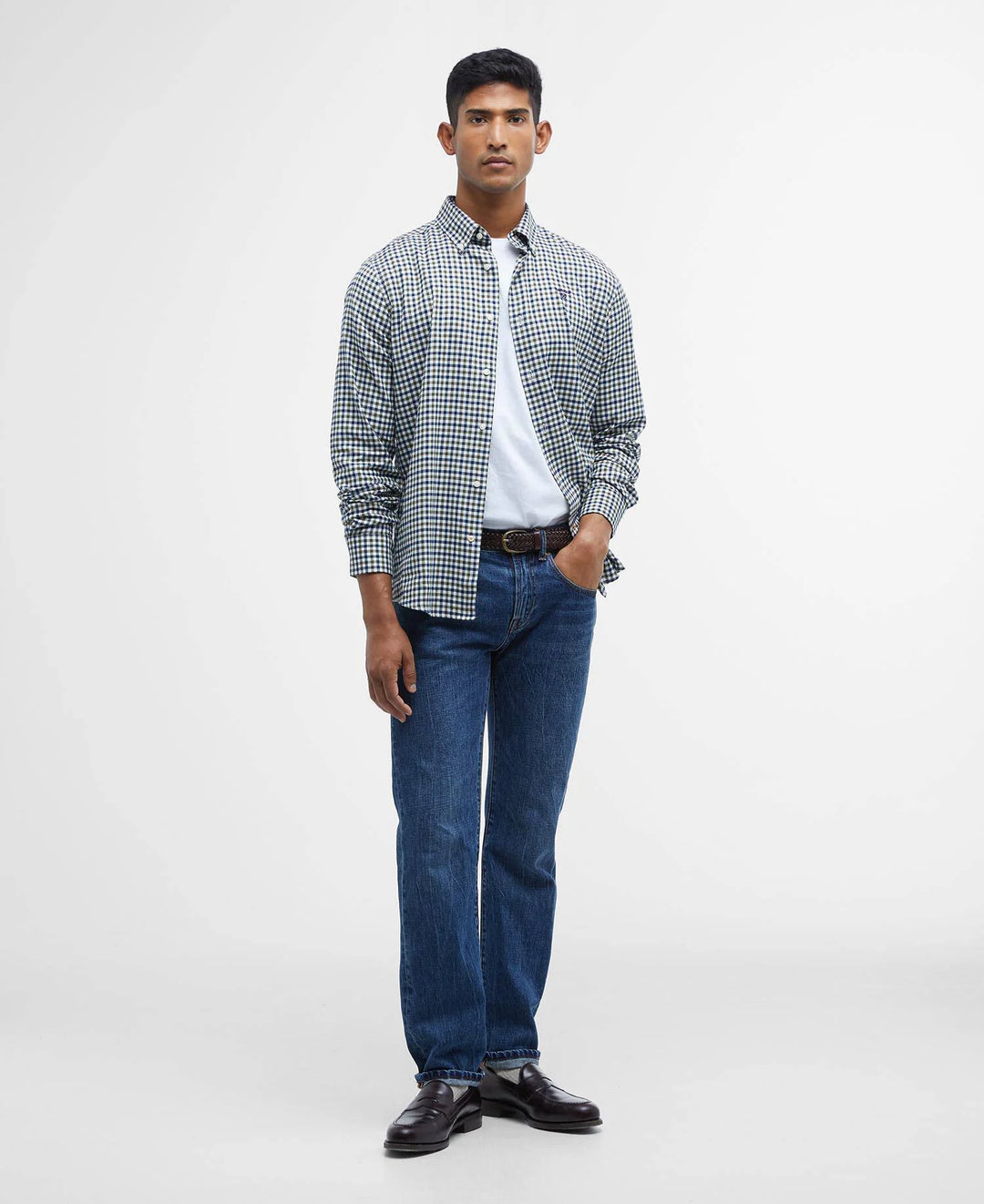 BARBOUR FINKLE TAILORED SHIRT - OLIVE