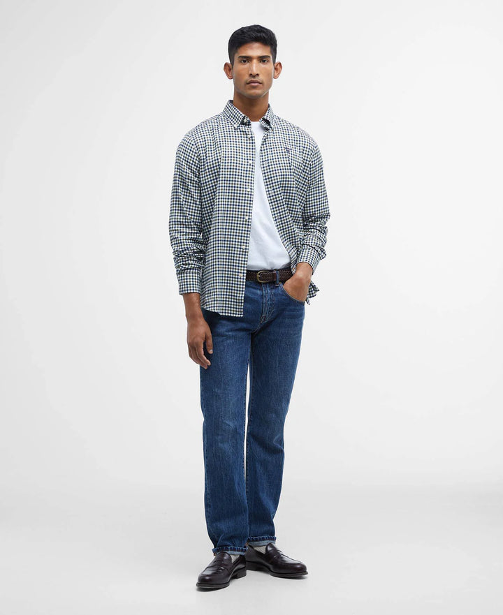 BARBOUR FINKLE TAILORED SHIRT - OLIVE