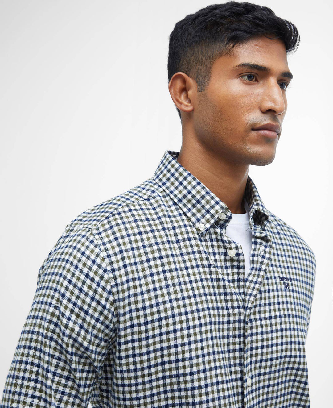 BARBOUR FINKLE TAILORED SHIRT - OLIVE