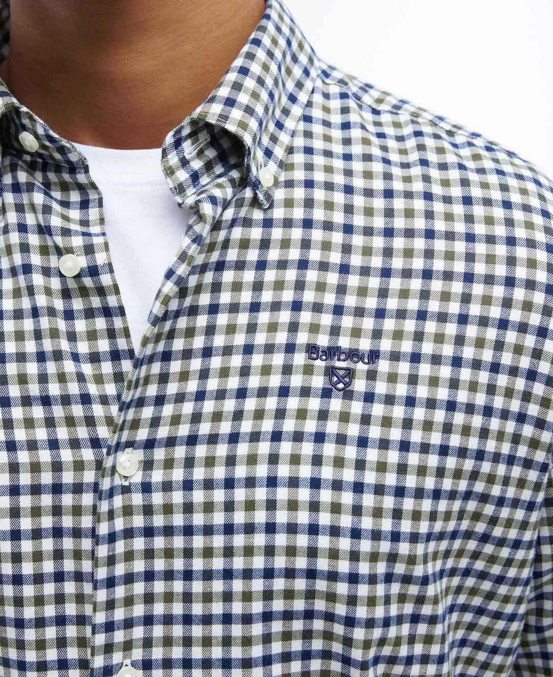 BARBOUR FINKLE TAILORED SHIRT - OLIVE