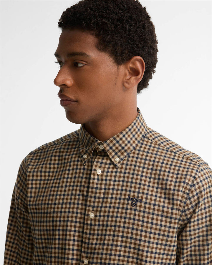 BARBOUR FINKLE TAILORED SHIRT - DARK SAND