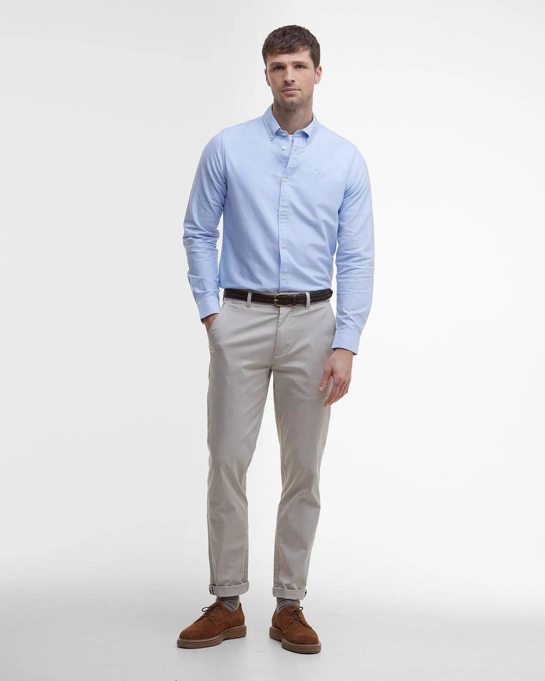 BARBOUR OXTOWN TAILORED SHIRT - SKY